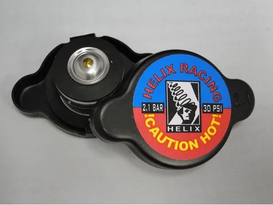 212-2100 – HELIX RACING Radiator Cap, 30 PSI Maximum Pressure Round Without Safety Release Lever Black Aluminum Alloy...